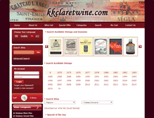 Tablet Screenshot of kkclaretwine.com
